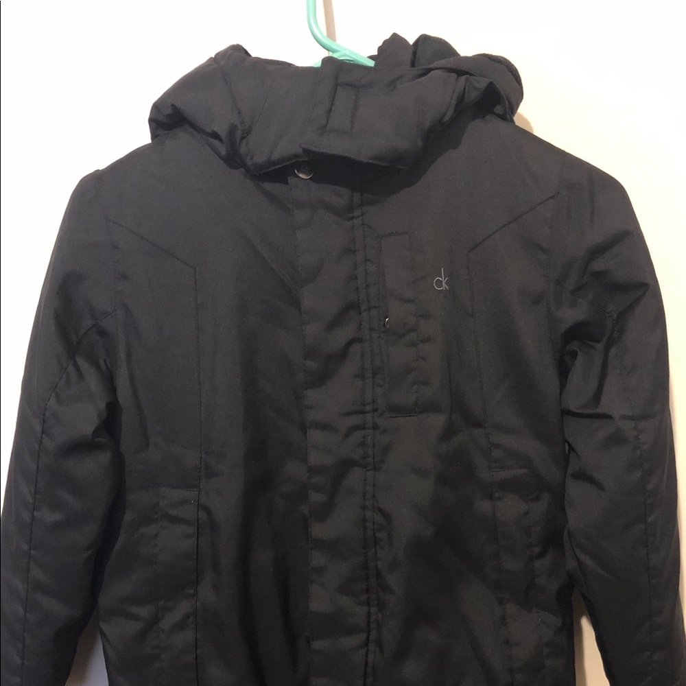 black winter jacket